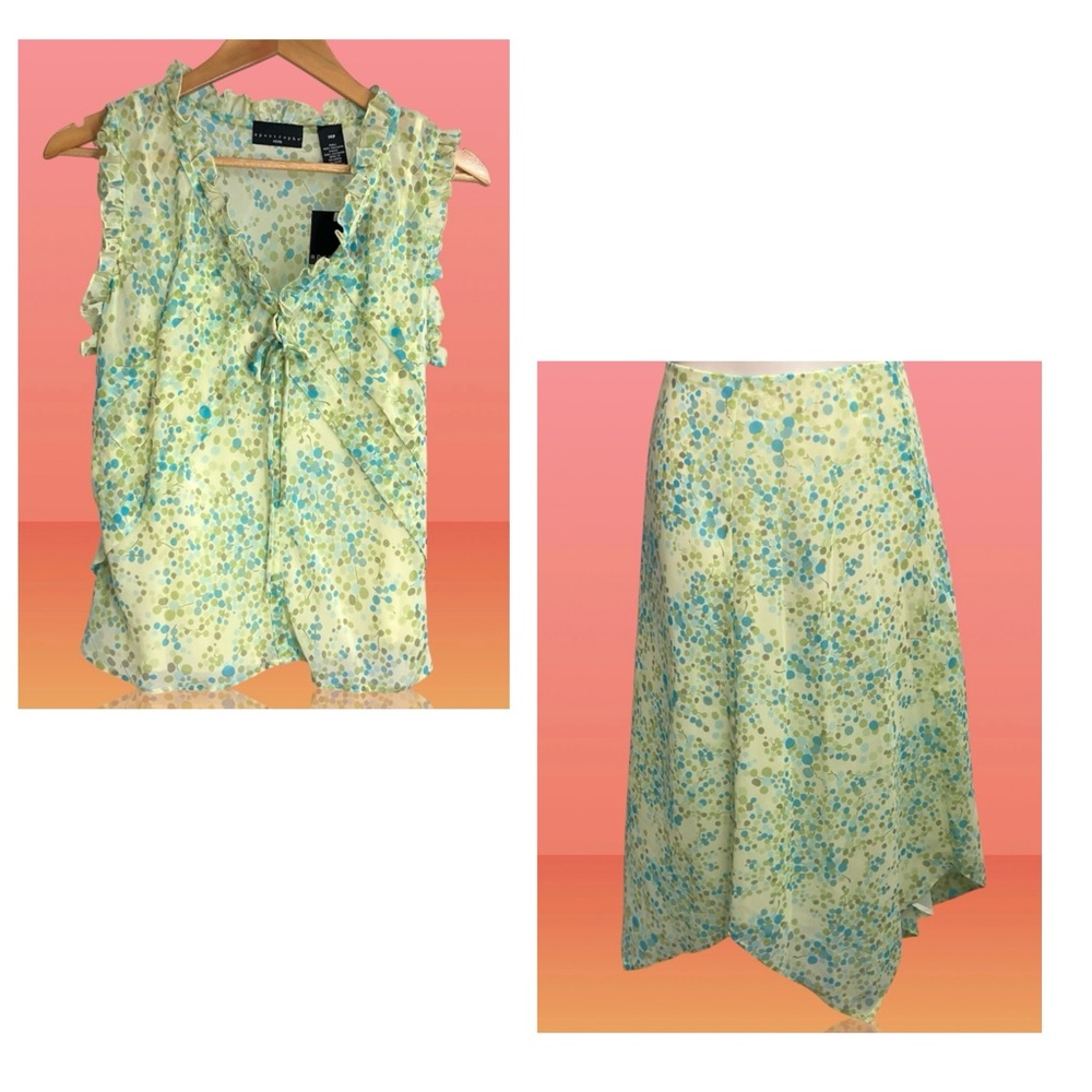 Vintage Y2K Dress Top & Skirt Set